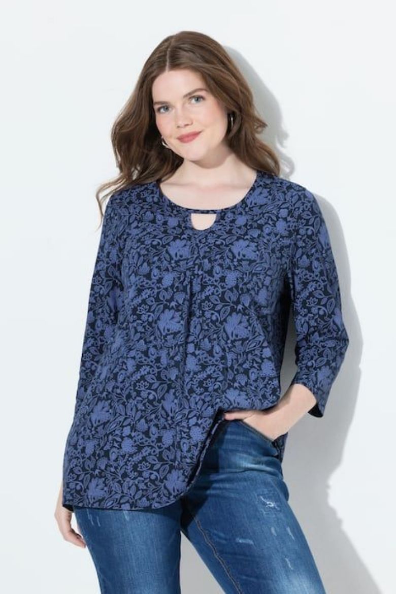 Plus size veliki brojevi Majica 3/4 rukava A kroja za punije