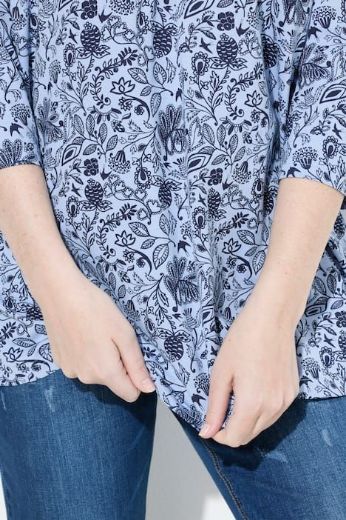 Plus size veliki brojevi Majica 3/4 rukava A kroja za punije