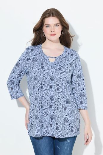 Plus size veliki brojevi Majica 3/4 rukava A kroja za punije