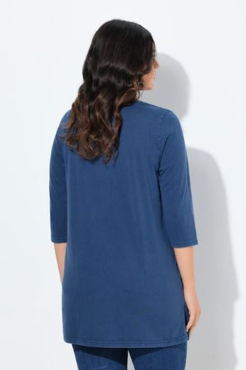 Plus size veliki brojevi Majica 3/4 rukava dužeg A kroja za punije