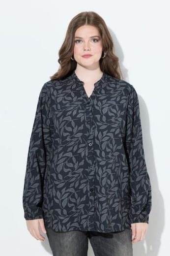 Plus size veliki brojevi Bluza dugih rukava V ovratnika za punije