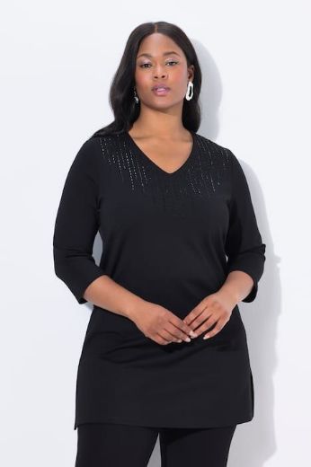 Plus size veliki brojevi Majica 3/4 rukava dužeg kroja za punije