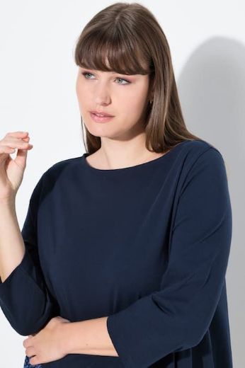 Plus size veliki brojevi Majica 3/4 rukava dužeg A kroja za punije