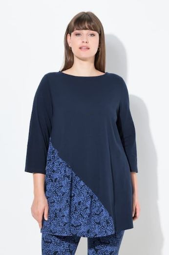Plus size veliki brojevi Majica 3/4 rukava dužeg A kroja za punije