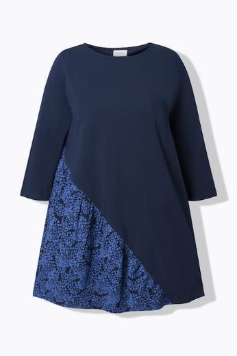 Plus size veliki brojevi Majica 3/4 rukava dužeg A kroja za punije