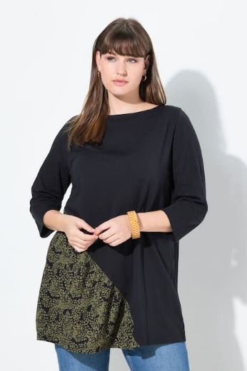 Plus size veliki brojevi Majica 3/4 rukava dužeg A kroja za punije