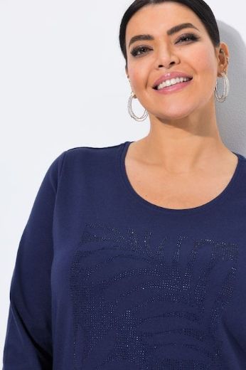 Plus size veliki brojevi Majica 3/4 rukava okruglog ovratnika za punije