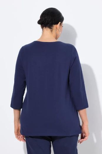 Plus size veliki brojevi Majica 3/4 rukava okruglog ovratnika za punije