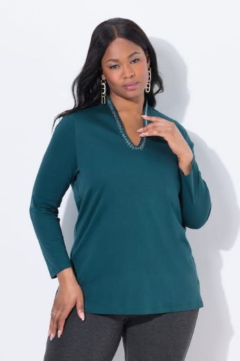Plus size veliki brojevi Majica dugih rukava A kroja za punije