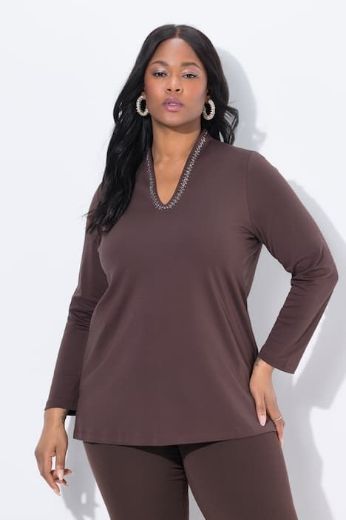 Plus size veliki brojevi Majica dugih rukava A kroja za punije