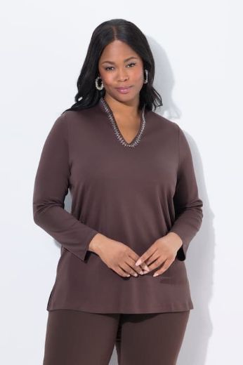 Plus size veliki brojevi Majica dugih rukava A kroja za punije