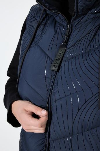 Plus size veliki brojevi Prsluk prošiveni s kapuljačom za punije