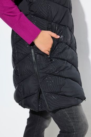 Plus size veliki brojevi Prsluk prošiveni s kapuljačom za punije