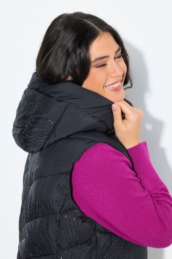 Plus size veliki brojevi Prsluk prošiveni s kapuljačom za punije