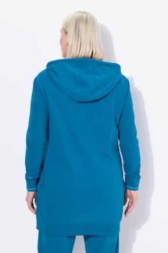 Plus size veliki brojevi Majica dugih rukava s patentnim zatvaračem i kapuljačom za punije