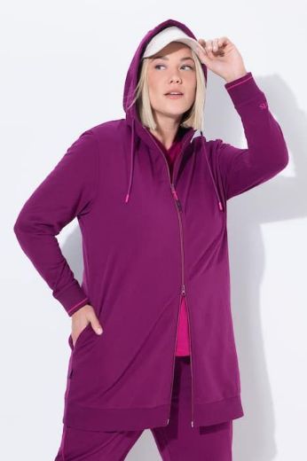 Plus size veliki brojevi Majica dugih rukava s patentnim zatvaračem i kapuljačom za punije