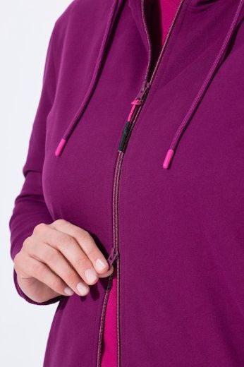 Plus size veliki brojevi Majica dugih rukava s patentnim zatvaračem i kapuljačom za punije