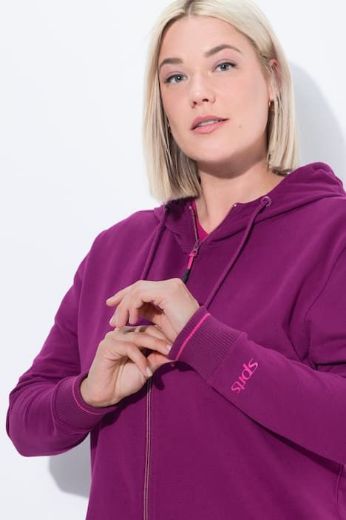 Plus size veliki brojevi Majica dugih rukava s patentnim zatvaračem i kapuljačom za punije