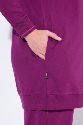 Plus size veliki brojevi Majica dugih rukava s patentnim zatvaračem i kapuljačom za punije