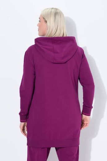Plus size veliki brojevi Majica dugih rukava s patentnim zatvaračem i kapuljačom za punije