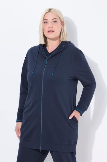 Plus size veliki brojevi Majica dugih rukava s patentnim zatvaračem i kapuljačom za punije