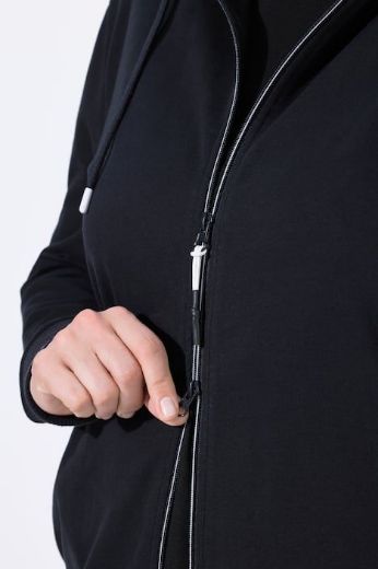 Plus size veliki brojevi Majica dugih rukava s patentnim zatvaračem i kapuljačom za punije