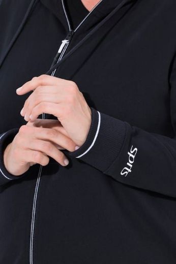 Plus size veliki brojevi Majica dugih rukava s patentnim zatvaračem i kapuljačom za punije