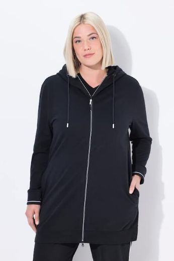 Plus size veliki brojevi Majica dugih rukava s patentnim zatvaračem i kapuljačom za punije