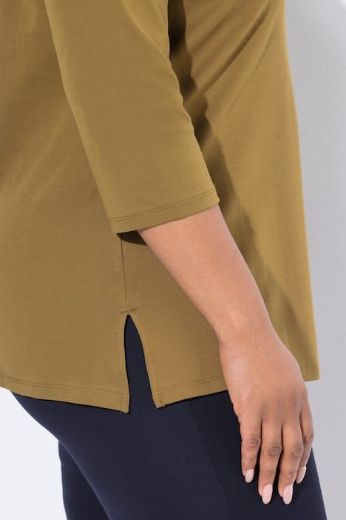 Plus size veliki brojevi Majica 3/4 rukava A kroja za punije