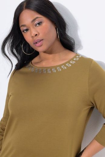Plus size veliki brojevi Majica 3/4 rukava A kroja za punije
