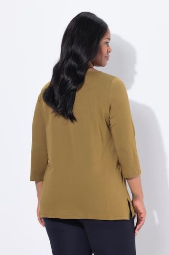 Plus size veliki brojevi Majica 3/4 rukava A kroja za punije