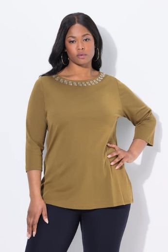 Plus size veliki brojevi Majica 3/4 rukava A kroja za punije