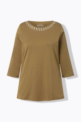 Plus size veliki brojevi Majica 3/4 rukava A kroja za punije