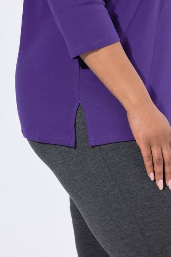 Plus size veliki brojevi Majica 3/4 rukava A kroja za punije