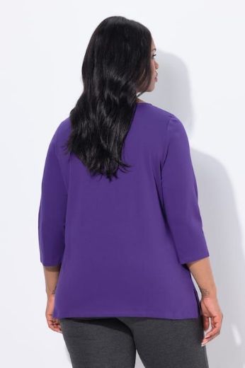 Plus size veliki brojevi Majica 3/4 rukava A kroja za punije