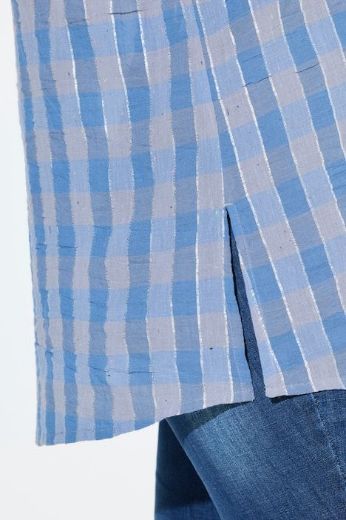 Plus size veliki brojevi Bluza dugih rukava karirana za punije