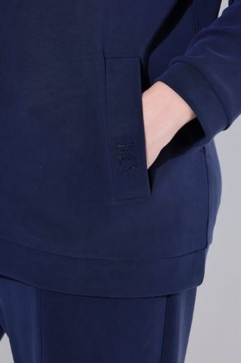 Plus size veliki brojevi Majica dugih rukava s patentnim zatvaračem i povišenim ovratnikom za punije