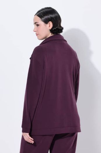 Plus size veliki brojevi Majica dugih rukava s patentnim zatvaračem i povišenim ovratnikom za punije