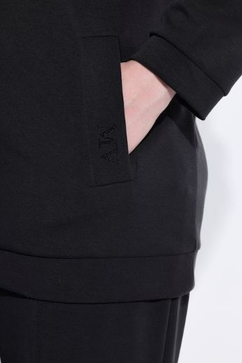 Plus size veliki brojevi Majica dugih rukava s patentnim zatvaračem i povišenim ovratnikom za punije