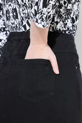 Plus size veliki brojevi Suknja traper A kroja za punije