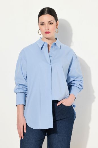 Plus size veliki brojevi Košulja dugih rukava skrivenog kopčanja za punije