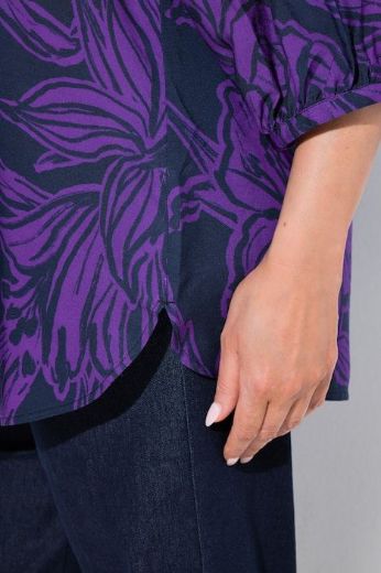 Plus size veliki brojevi Bluza 3/4 rukavi s cvjetnim printom za punije