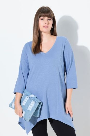 Plus size veliki brojevi Majica A kroja asimetrična za punije