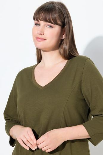 Plus size veliki brojevi Majica A kroja asimetrična za punije