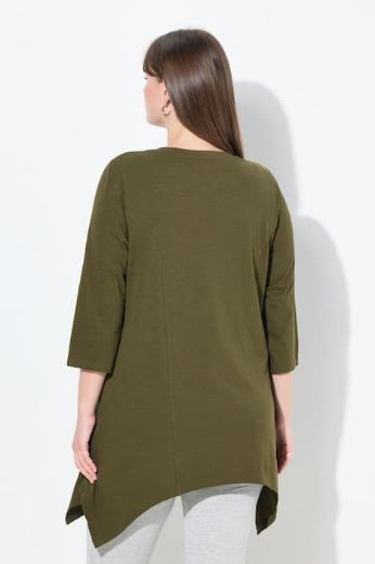 Plus size veliki brojevi Majica A kroja asimetrična za punije