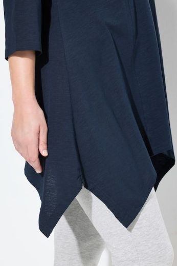 Plus size veliki brojevi Majica A kroja asimetrična za punije