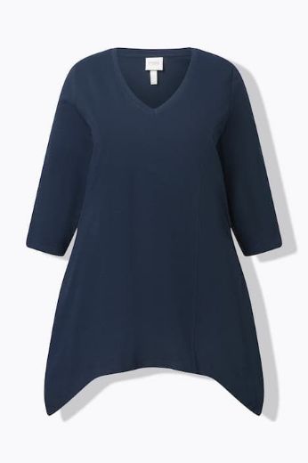 Plus size veliki brojevi Majica A kroja asimetrična za punije