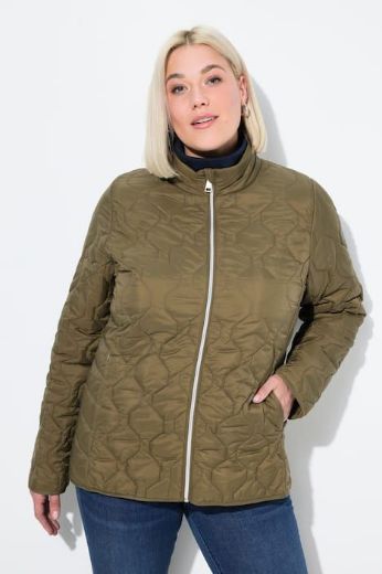 Plus size veliki brojevi Jakna lagana štepana s povišrenim ovratnikom za punije