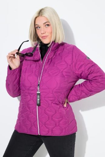 Plus size veliki brojevi Jakna lagana štepana s povišrenim ovratnikom za punije