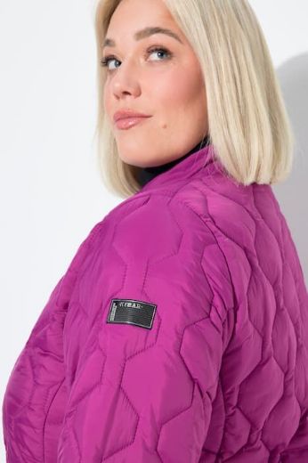 Plus size veliki brojevi Jakna lagana štepana s povišrenim ovratnikom za punije